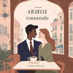 A book cover for a story about a couple who meet in a café