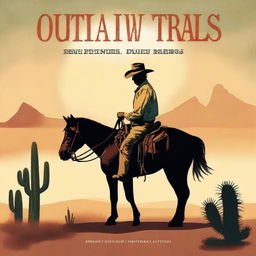 A western style book cover with the title 'Outlaw Trails'