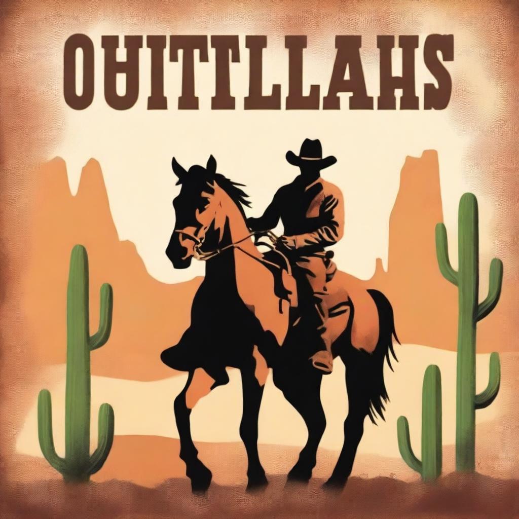 A western style book cover with the title 'Outlaw Trails'