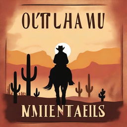 A western style book cover with the title 'Outlaw Trails'