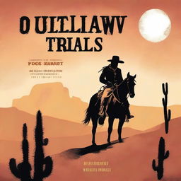 A western book cover with the title 'Outlaw Trails' in clear, bold writing