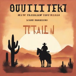 A western book cover with the title 'Outlaw Trails' in clear, bold writing