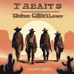 A western book cover featuring a gang of outlaws