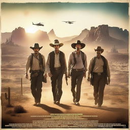 A cinematic movie poster depicting the journey from Mexico to the US