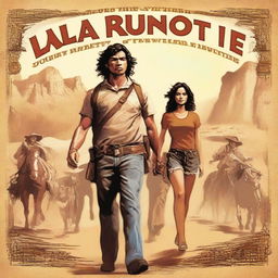 Create an action-packed movie poster titled 'La Ruta Norte: The Journey North' featuring Latinos and Latinas moving to the US