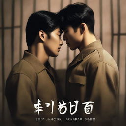 A romantic book cover featuring a Korean military man in love with a Korean prisoner