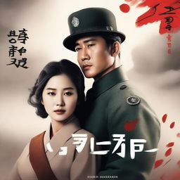 A romantic book cover featuring a passionate Korean military officer and a Korean woman prisoner