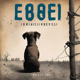 A poignant book cover depicting a dog during the Holocaust, with the title 'הכלב היהודי'