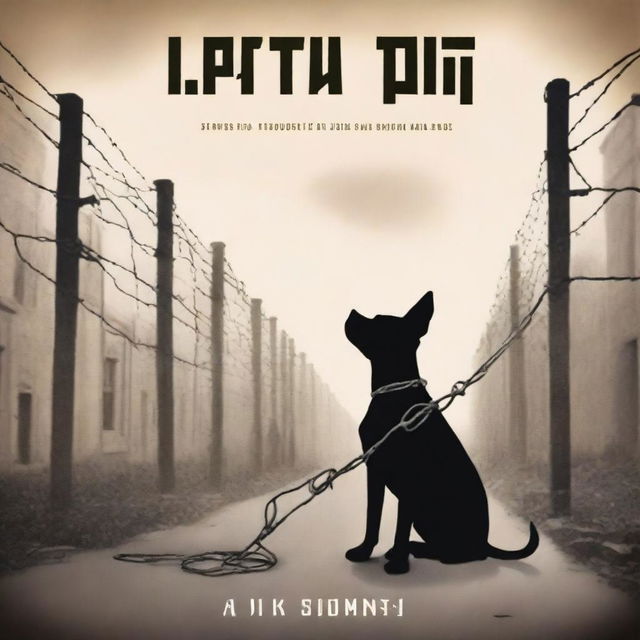 A poignant book cover depicting a dog during the Holocaust, with the title 'הכלב היהודי'