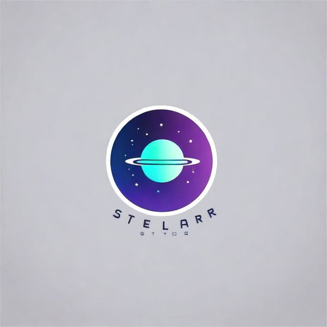 A logo design for a brand named 'Stellar Style' with a space theme