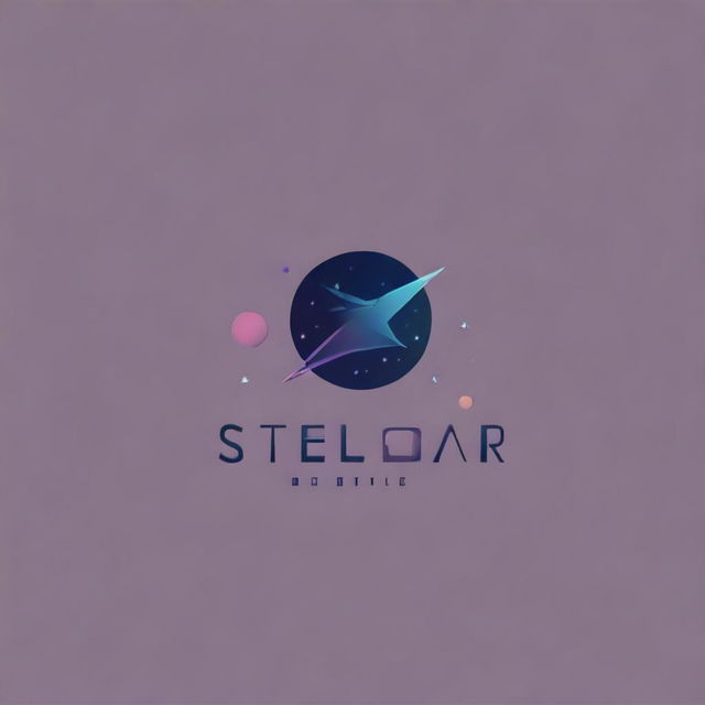 A logo design for a clothing brand named 'Stellar Style' with a space theme