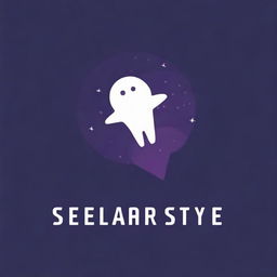 A logo design for a clothing brand named 'Stellar Style' with a space theme