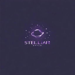 A logo design for a clothing brand named 'Stellar Style' with a space theme