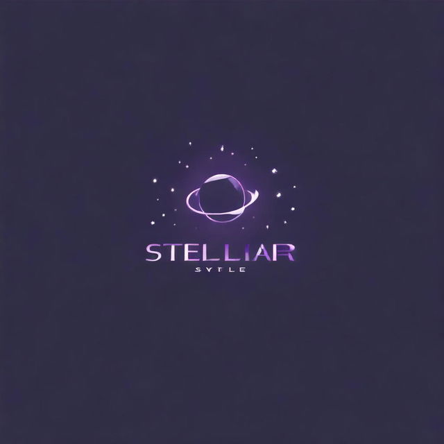 A logo design for a clothing brand named 'Stellar Style' with a space theme