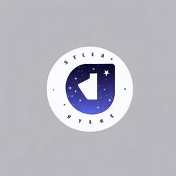 A logo design for a clothing brand named 'Stellar Style' with a space theme