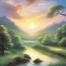 A book cover featuring a breathtaking landscape that symbolizes the divine opening of God