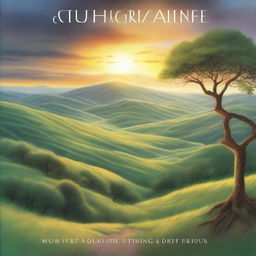 A book cover featuring a realistic landscape that symbolizes the divine opening of God