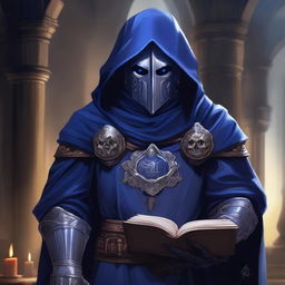 A detailed Dungeons & Dragons character illustration of a porcelain warforged