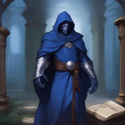 A detailed Dungeons & Dragons character illustration of a porcelain warforged