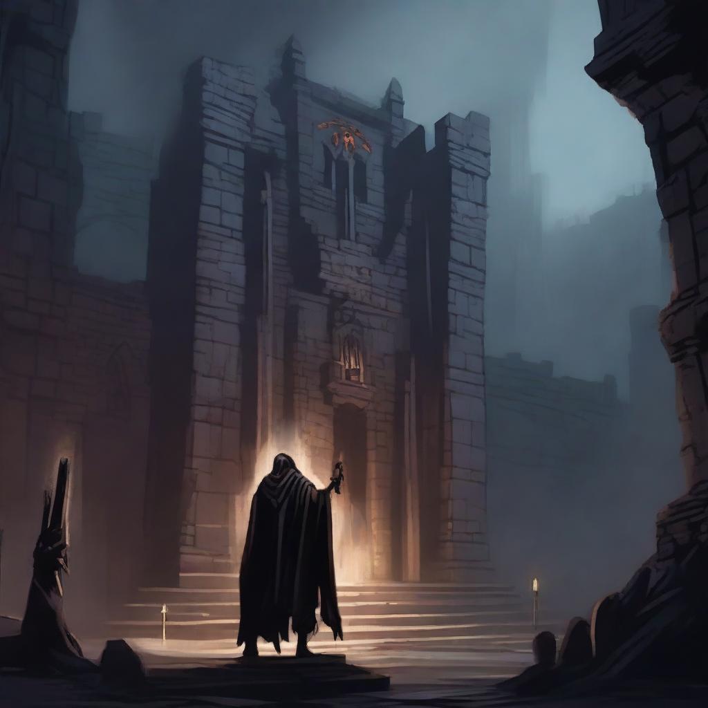 A dark temple filled with eerie specters from Dungeons and Dragons