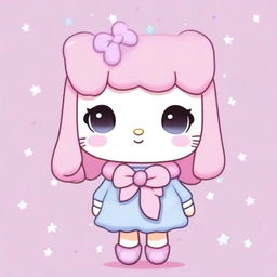 A Sanrio animal character with big, shiny eyes