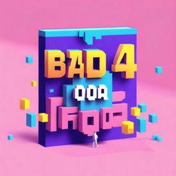 A cover design featuring the text 'Error 404' written in 3D pixelated style