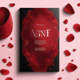 Create a captivating book cover featuring a seductive and alluring red theme