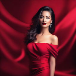 A visually appealing image with a seductive red background