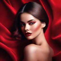 A visually appealing image with a seductive red background