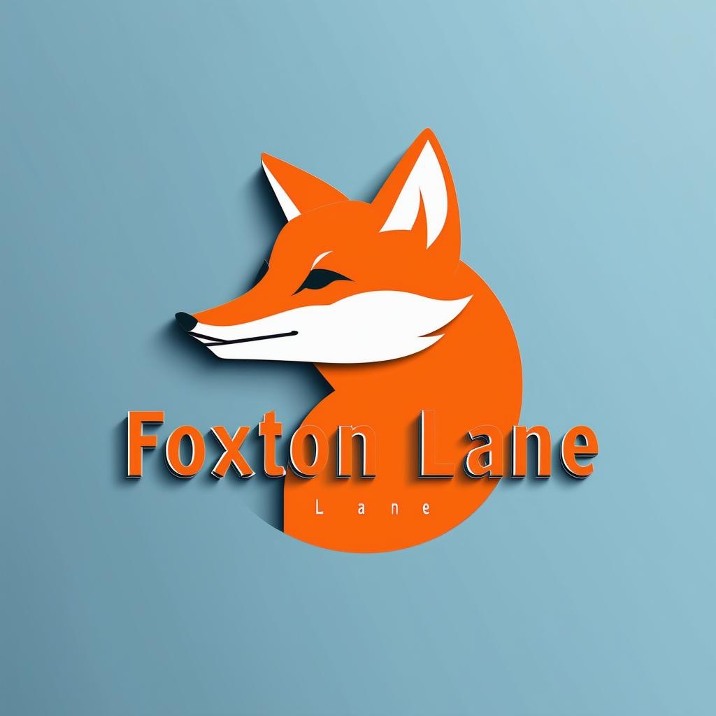 HD paper stencil cutout template featuring the text 'Foxton Lane' and a fox logo, designed for easy cutting.