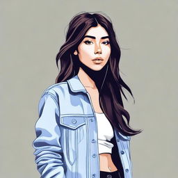 A stylized portrait of Madison Beer