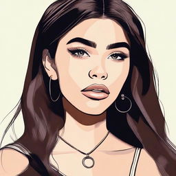 A stylized portrait of Madison Beer