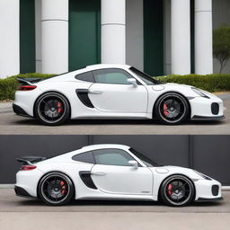 A streamlined RUF CTR3 with a lower roof and a wider body kit, designed for low drag