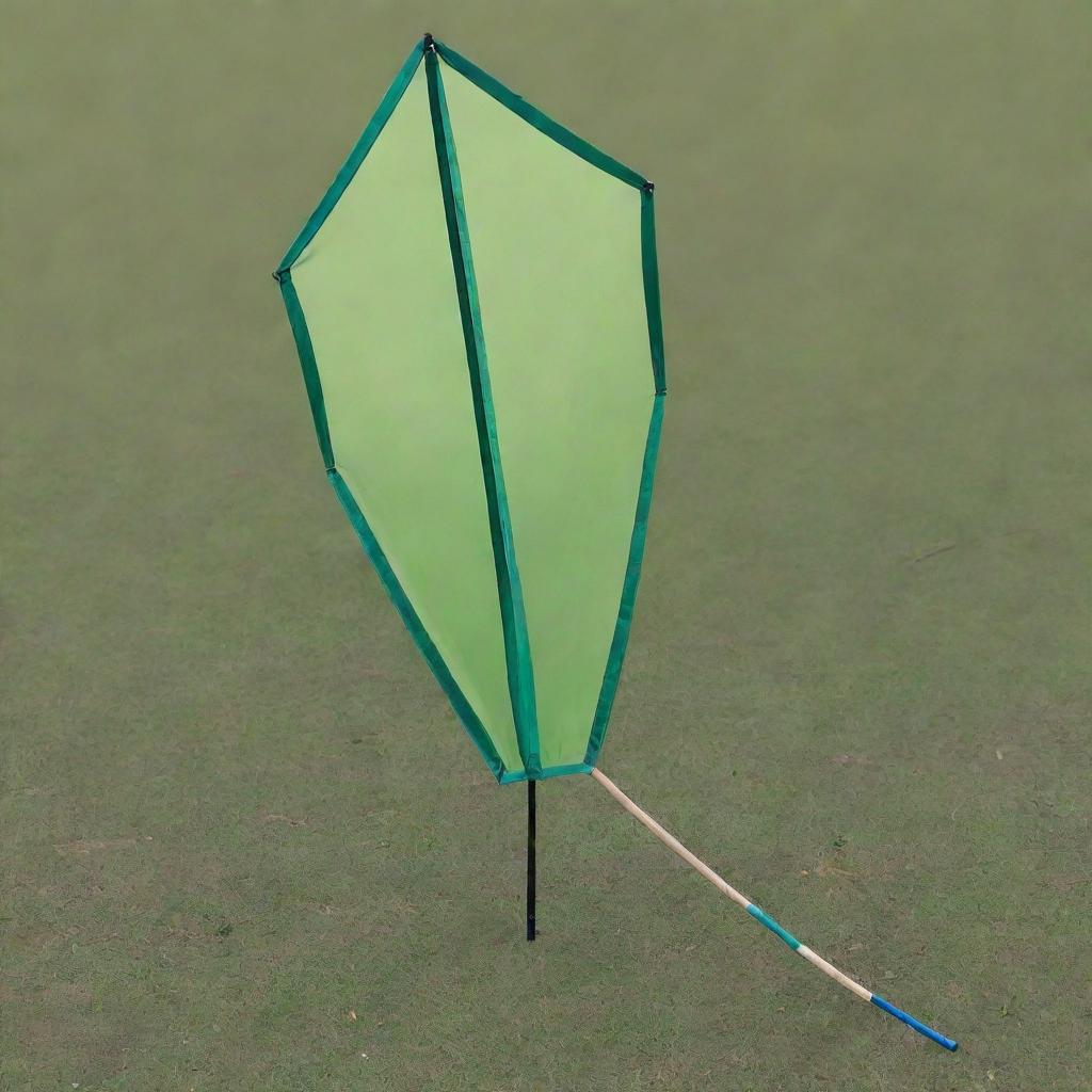 A stylish cricket-theme kite with realistic stick designs