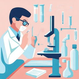 A detailed illustration showing various laboratory tests and procedures specifically for dentists