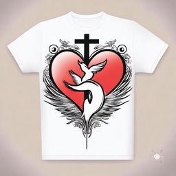 A T-shirt design with the theme 'Return to the First Love', representing the love for God