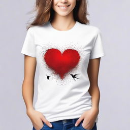 Design a T-shirt with the theme 'Return to the First Love', symbolizing the love for God