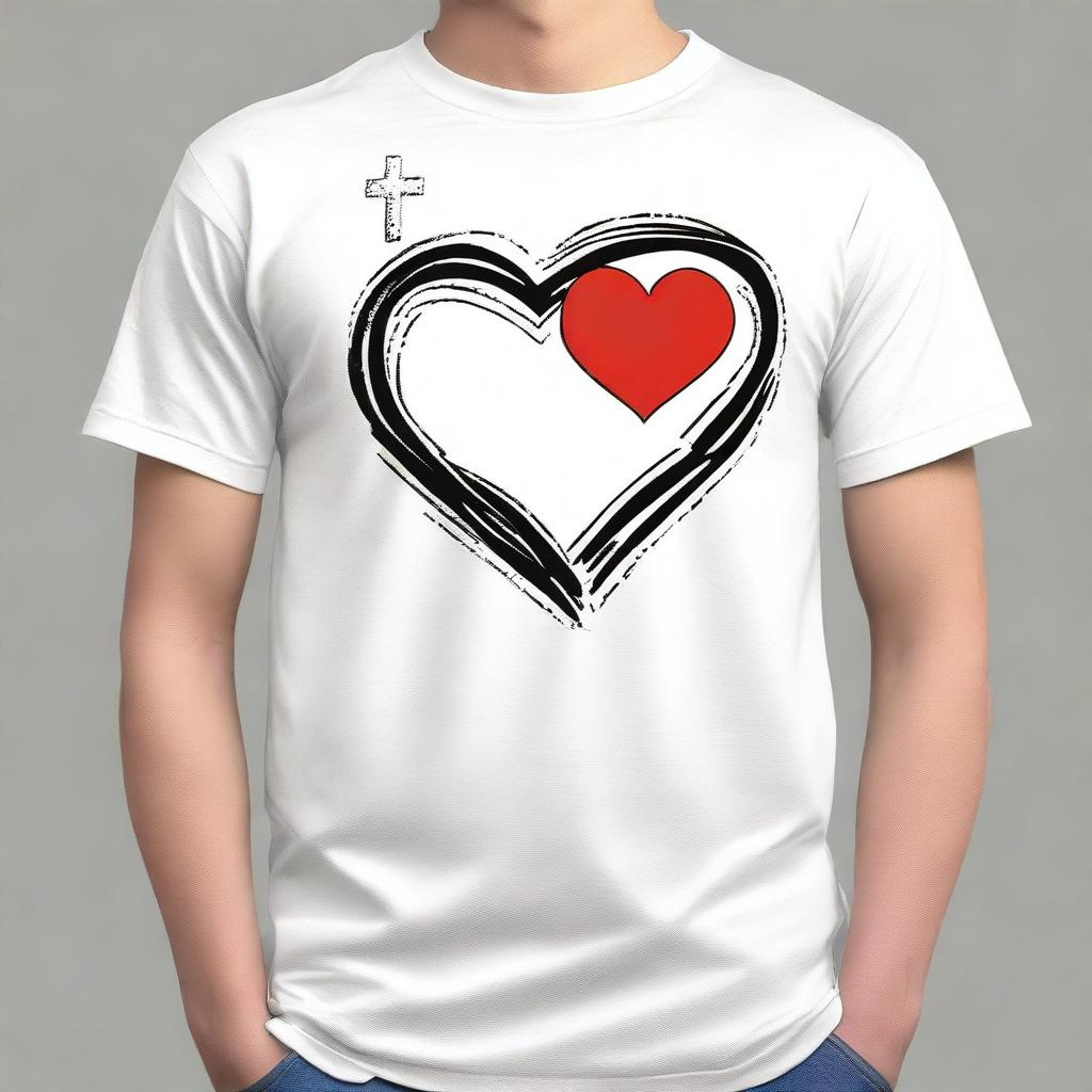 Design a simple T-shirt with the theme 'Return to the First Love' for those who have gone astray from God