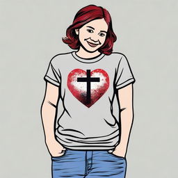 Design a simple T-shirt with the theme 'Return to the First Love', aimed at those who have gone astray from God