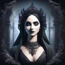 A Gothic 3D cartoon-style image featuring a muse