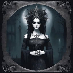 A Gothic 3D cartoon-style image featuring a muse