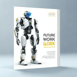 Create a high resolution book cover titled 'Future of Work - Augmentation & Autonomous'