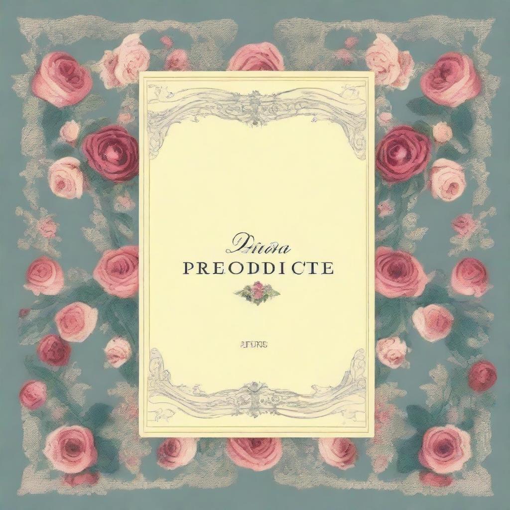 Create a book cover for 'Pride and Prejudice' by Jane Austen, originally published in 1813