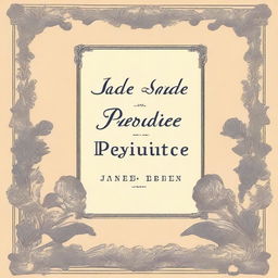 Create a book cover for 'Pride and Prejudice' by Jane Austen, originally published in 1813