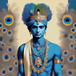 Lord Krishna, depicted in a modern twist, wearing a Fred Perry shirt