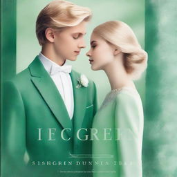 A romantic book cover titled 'Ice Green' featuring a rich blonde boy and girl meeting each other for the first time