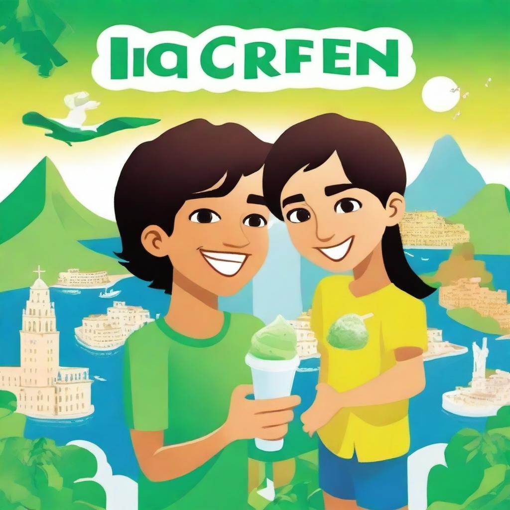 A romantic book cover titled 'Ice Green'