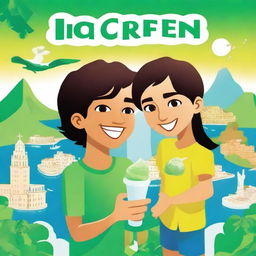 A romantic book cover titled 'Ice Green'