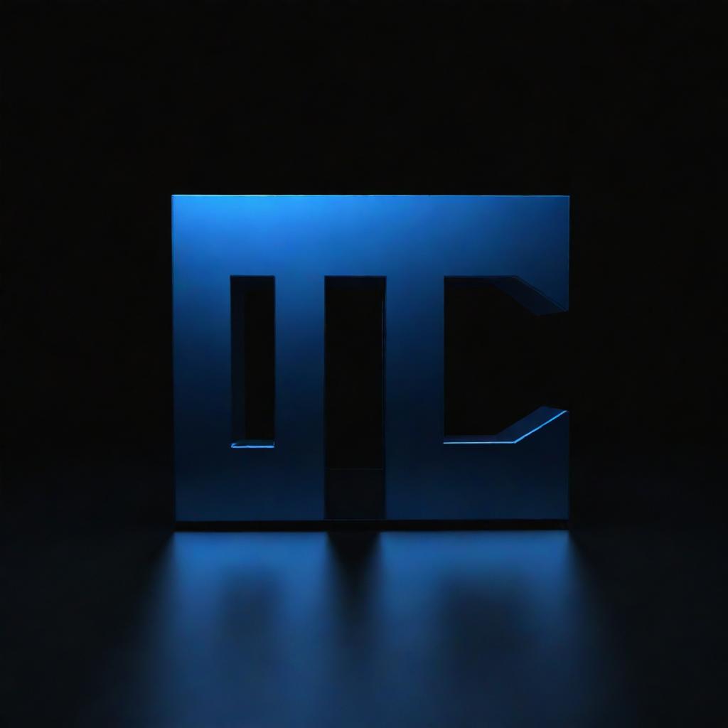 A 3D logo of DTS Sound, gleaming in metallic blue with light reflecting off its sharp edges against a black background.