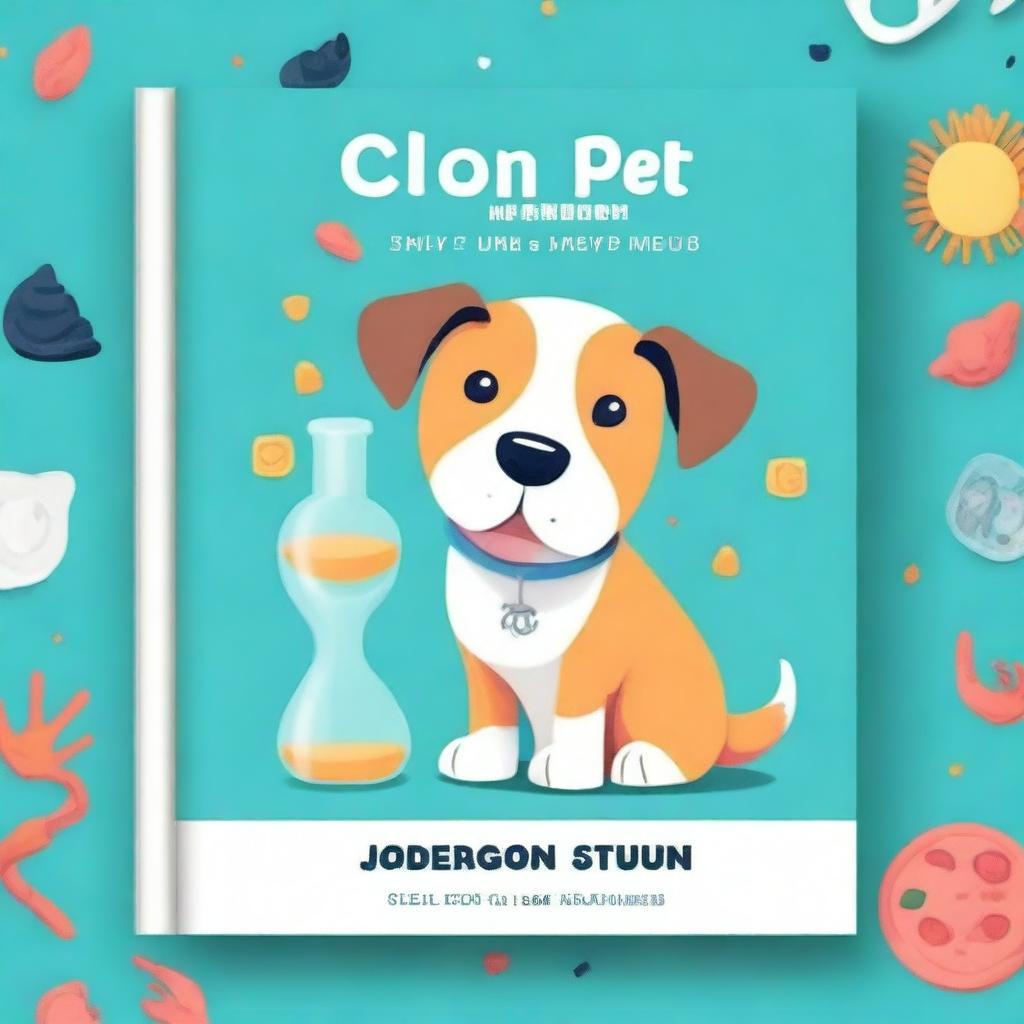 Create a book cover with the title 'Clone Your Pet in 5 Steps at Home'